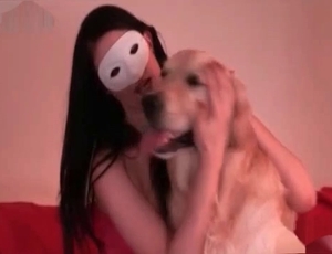 Sexy doggy and a very passionate masked girl