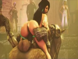 People watch while there is an amazing bestiality going on